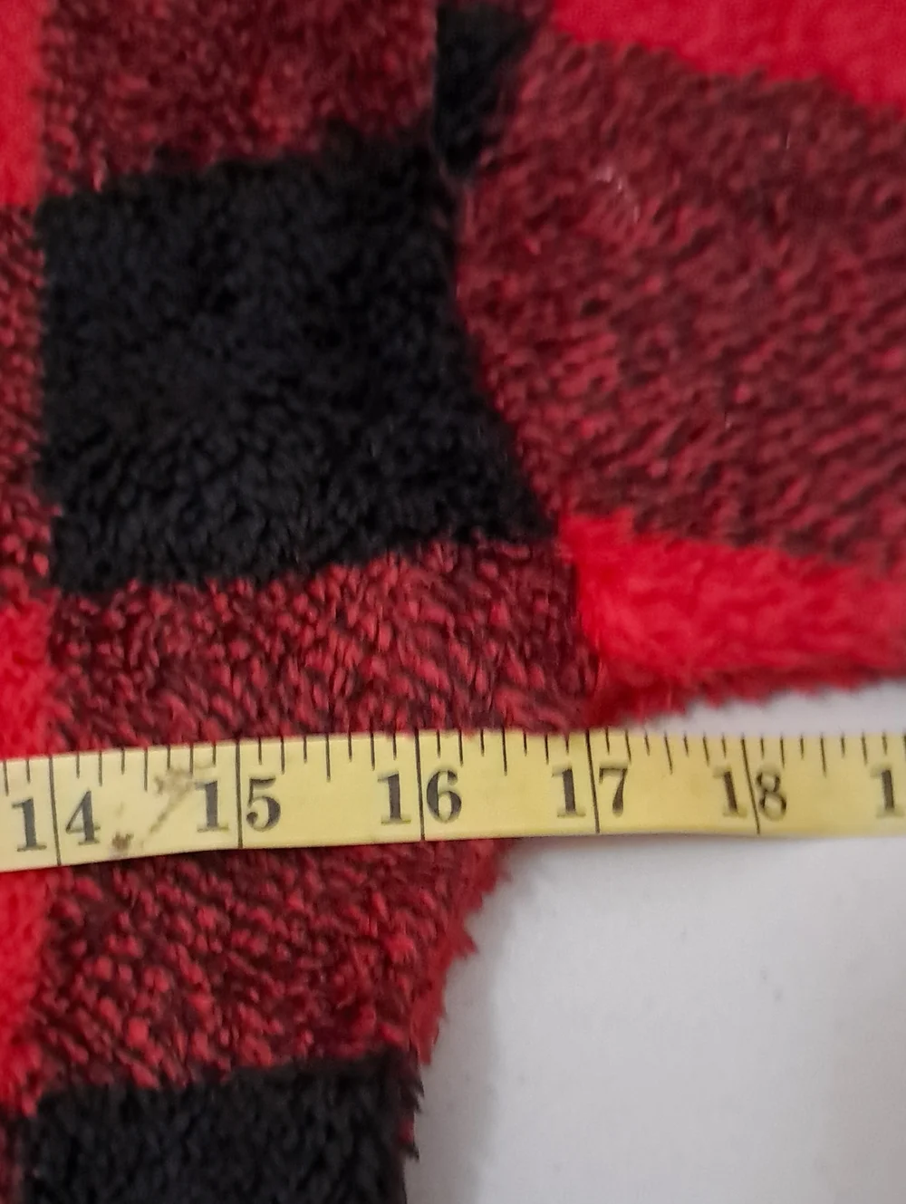 Girls Size 8-9  Red & Black Buffalo Plaid Sherpa Hoodie